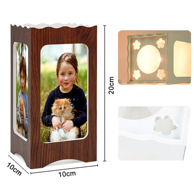 Personalized Pet Photo Led Night Light Customized Lantern Lamp with Dog Picture - The Pet Pillow