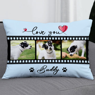 Personalized Pet Photo Pillow with Dog Portrait Custom Made Decorative Pillows for Couch - The Pet Pillow