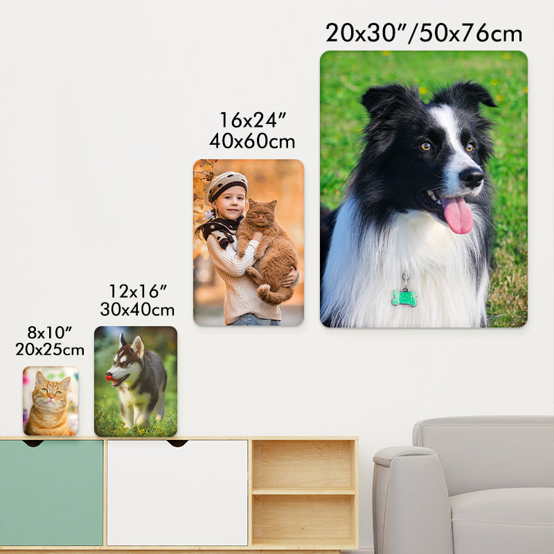 Custom Pet Portrait Sketch Canvas Painting Prints Wall Art for Living Room - The Pet Pillow