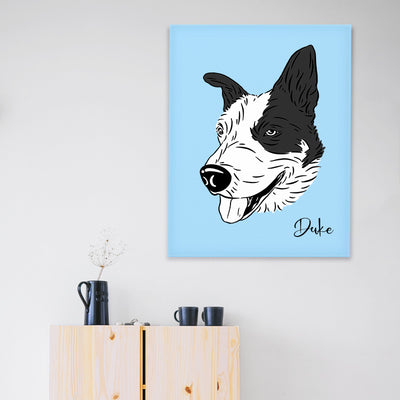 Personalized Pet Portrait Photo Canvas Prints Wall Art Dog Memorial Canvas Painting - The Pet Pillow