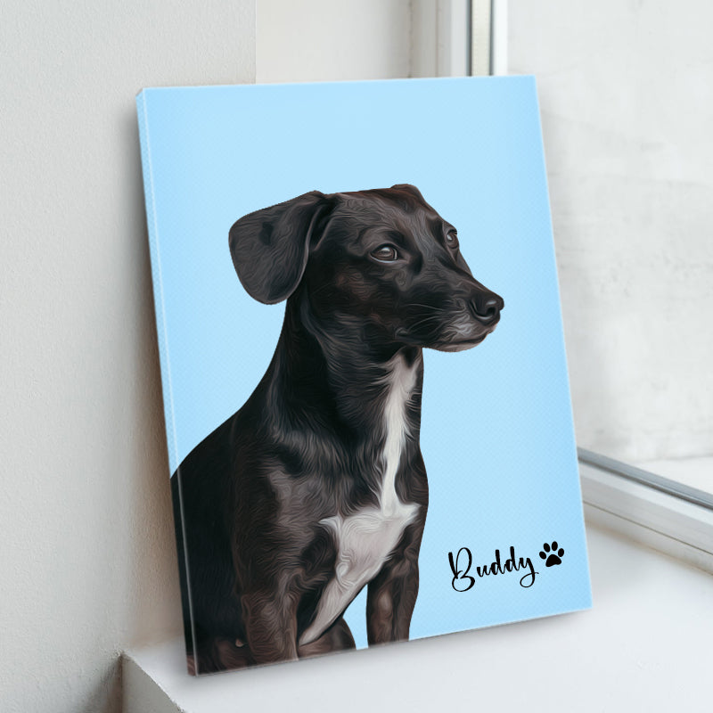 Personalized dog canvas wall art top