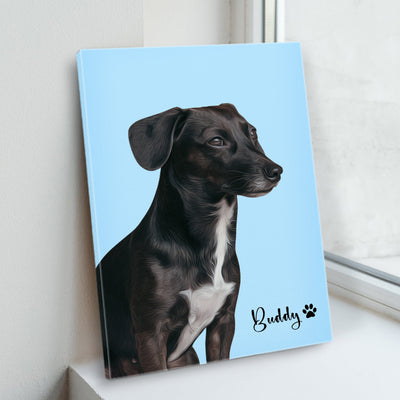 Customized Pet Portraits Canvas Wall Art Oil Painting Personalized Dog Memorial Gift - The Pet Pillow