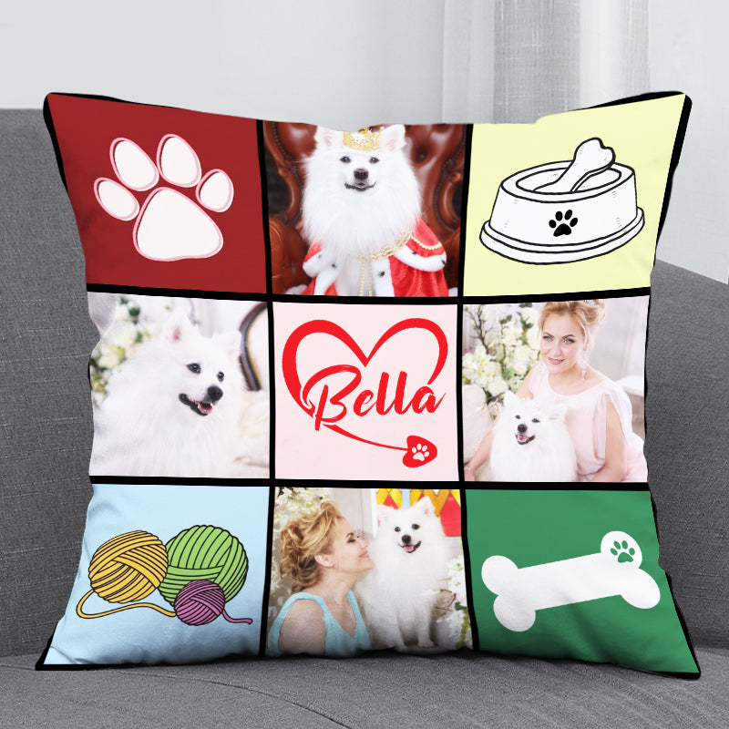 Personalized Pet Throw Pillows with Dog Portrait Customized Printed Pillow Gift Idea - The Pet Pillow