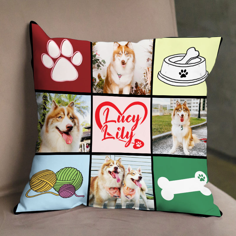 Personalized Pet Throw Pillows with Dog Portrait Customized Printed Pillow Gift Idea - The Pet Pillow