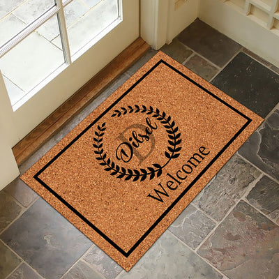 Pet Welcome Doormat Personalized with Name Engraved Custom Pet Doormat - The Pet Pillow