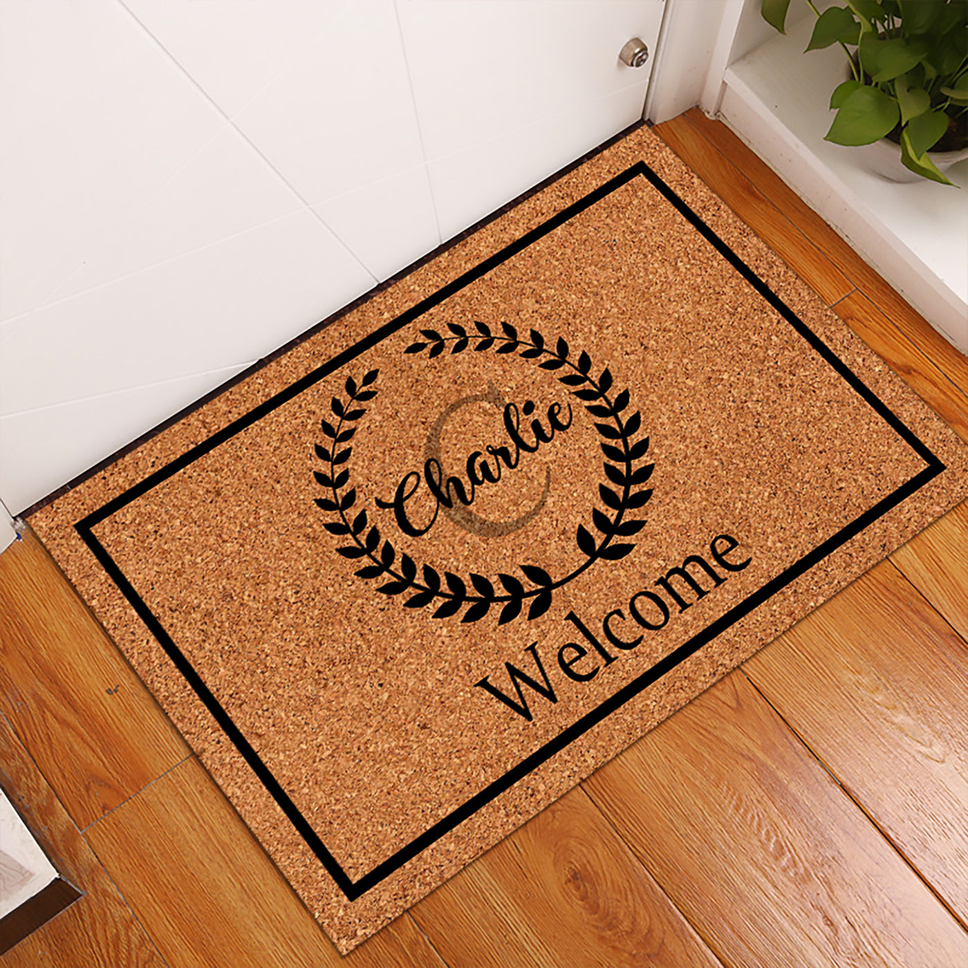 Pet Welcome Doormat Personalized with Name Engraved Custom Pet Doormat - The Pet Pillow