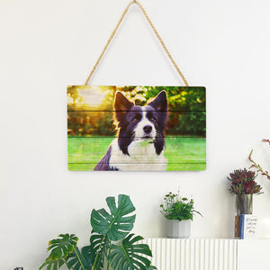 Custom Pet Photo Prints on Wood Wall Art Personalized Dog Wooden Wedding Gift for Pet Lover - The Pet Pillow