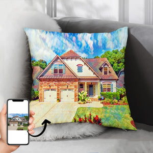 Custom Art Deco Throw Pillows Made from Yard Photo for Sofa,Couch,Cafe - The Pet Pillow