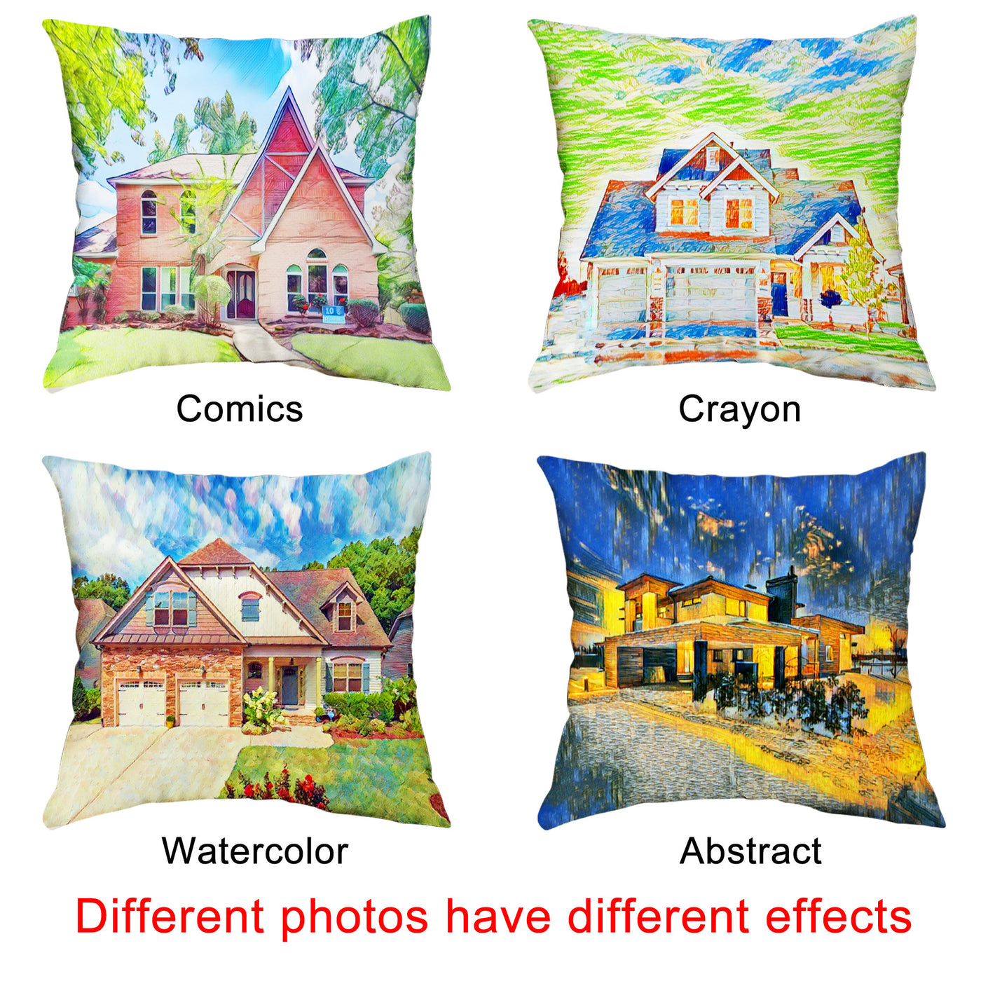 Custom Art Deco Throw Pillows Made from Yard Photo for Sofa,Couch,Cafe - The Pet Pillow