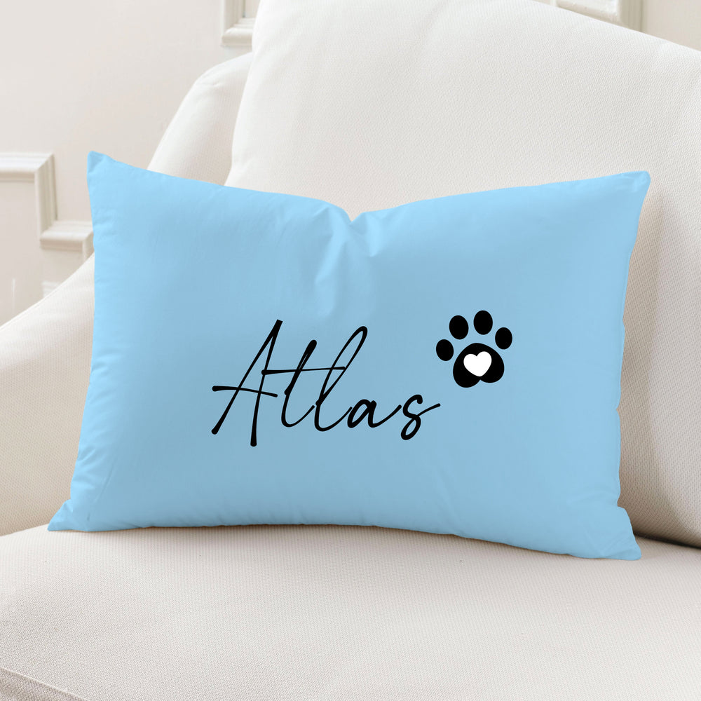 Custom Dog Pillows with Name on Them Personalized Paw Print Pillow for Pet Lovers - The Pet Pillow
