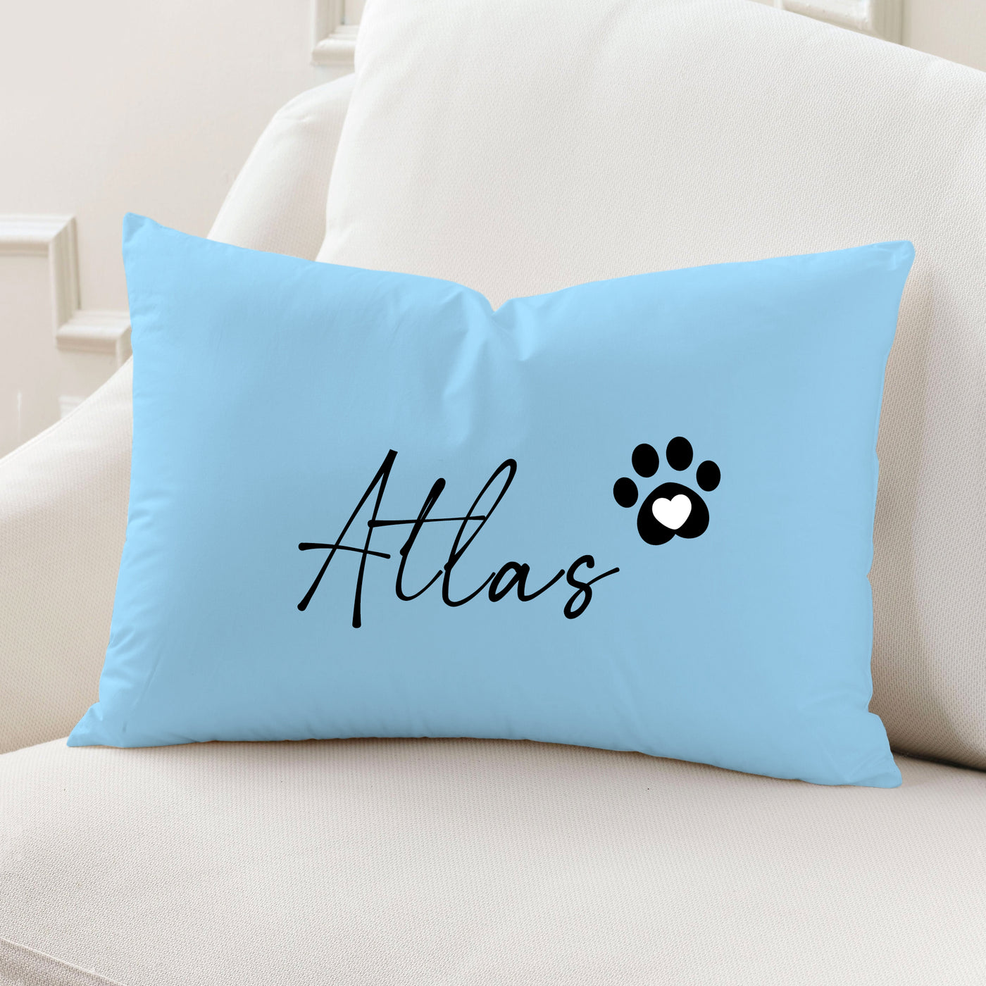 Custom Dog Pillows with Name on Them Personalized Paw Print Pillow for Pet Lovers - The Pet Pillow