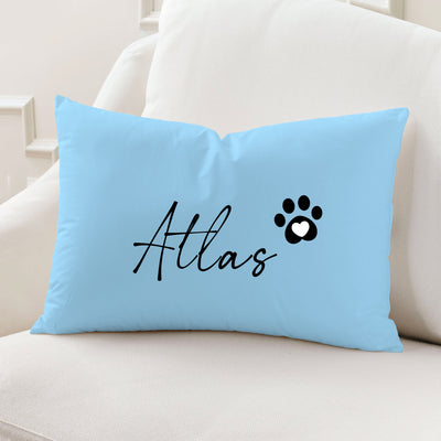 Custom Dog Pillows with Name on Them Personalized Paw Print Pillow for Pet Lovers - The Pet Pillow