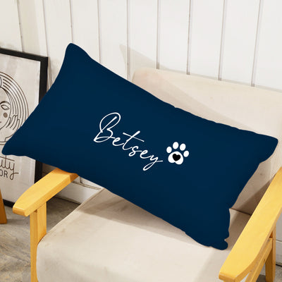 Custom Dog Pillows with Name on Them Personalized Paw Print Pillow for Pet Lovers - The Pet Pillow