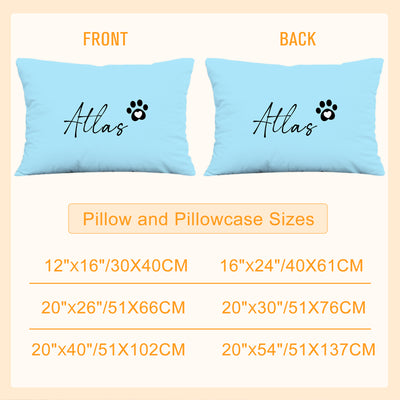 Custom Dog Pillows with Name on Them Personalized Paw Print Pillow for Pet Lovers - The Pet Pillow