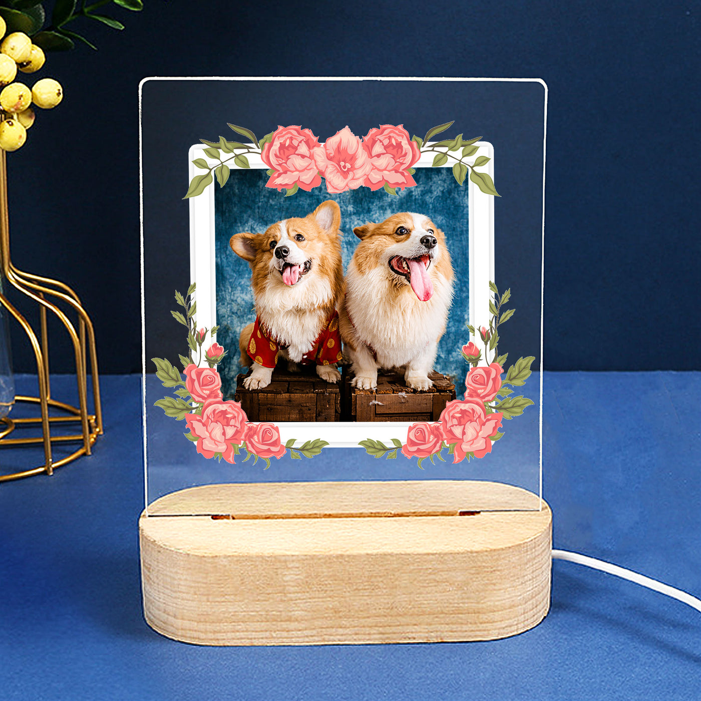 Custom Photo 3d Lamp with Pet Picture, Personalized Pet Night Light for Pet Lovers - The Pet Pillow