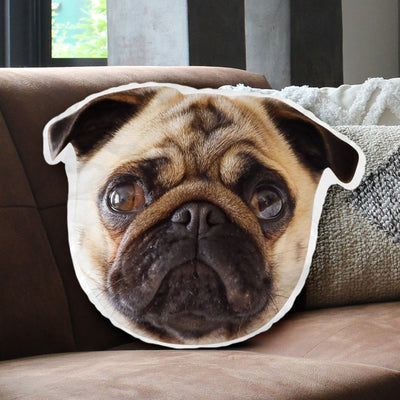 Custom Face Shape Pillow Photo Print Personalized Memorial Gift for Birthday, Anniversary - The Pet Pillow