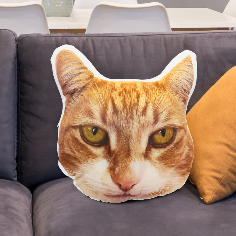 Custom Face Shape Pillow Photo Print Personalized Memorial Gift for Birthday, Anniversary - The Pet Pillow