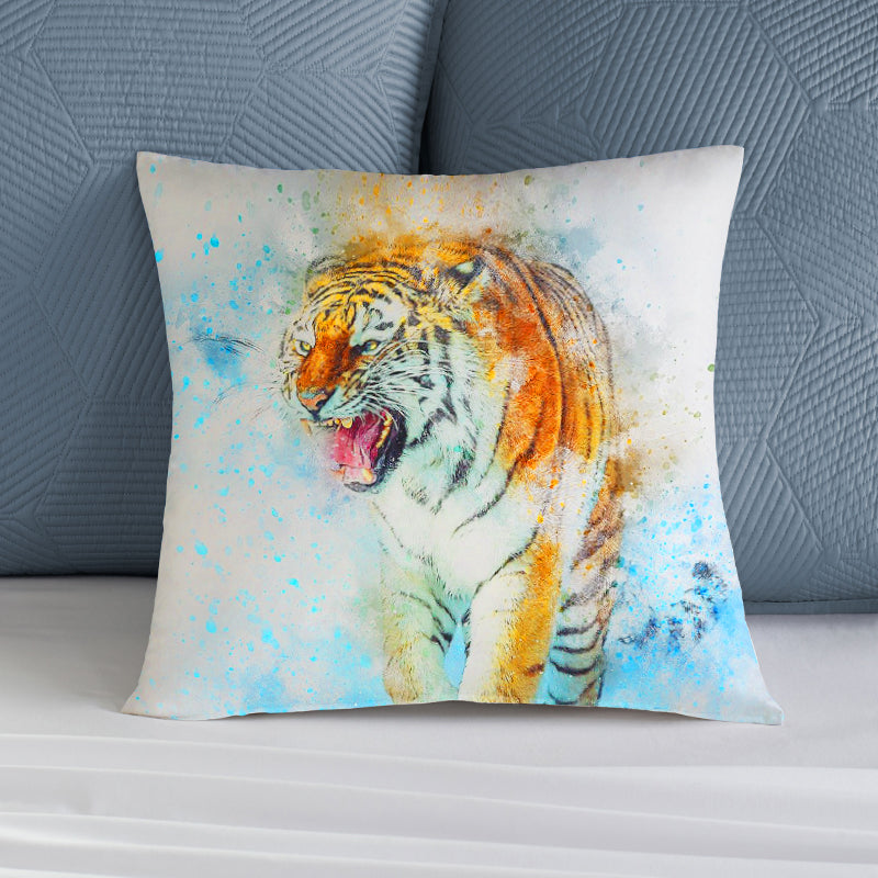 Custom Watercolor Throw Pillow with Pet Picture Personalized Pet Lovers Gift - The Pet Pillow