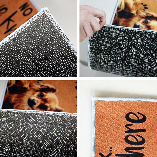 "Home of Your Pet and Her People" Custom Pet Photo Doormat - The Pet Pillow