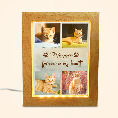 Customized Pet Night Light with Dog Portrait Personalized Collage Photo Frame Light - The Pet Pillow