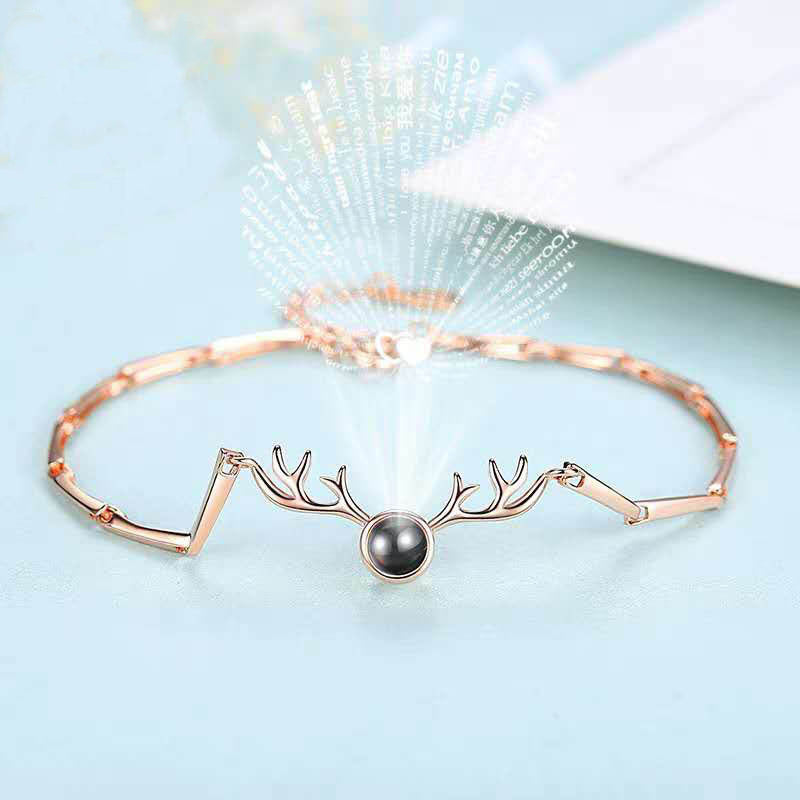 Antler Shape Custom Pet Projection Bracelet - The Pet Pillow