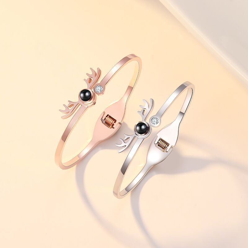 Adjustable Antler Shape Custom Pet Projection Bracelet - The Pet Pillow