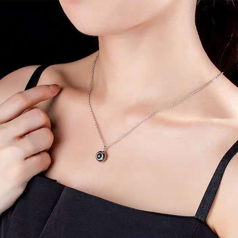 Round Shaped Custom Pet Projection Necklace - The Pet Pillow