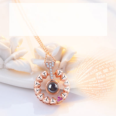 Multiple Hearts Custom Pet Projection Necklace - The Pet Pillow