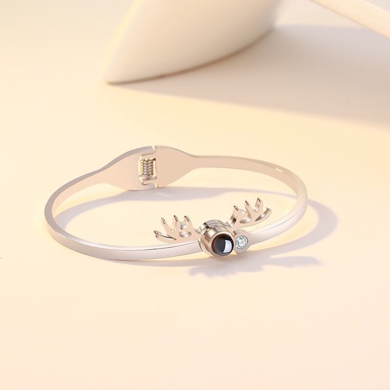 Adjustable Antler Shape Custom Pet Projection Bracelet - The Pet Pillow