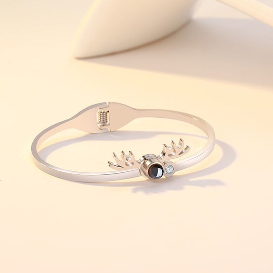 Adjustable Antler Shape Custom Pet Projection Bracelet - The Pet Pillow