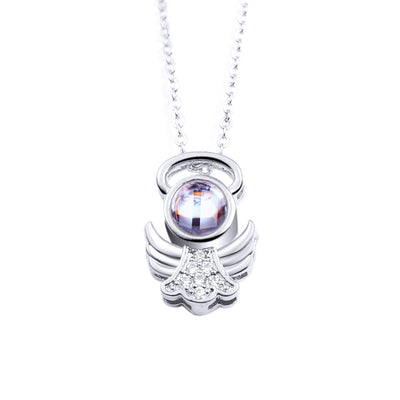 Baby Angel Shaped Custom Pet Projection Necklace - The Pet Pillow