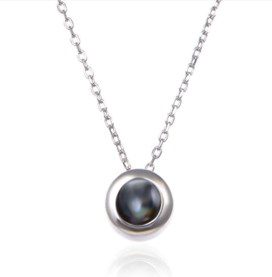 Round Shaped Custom Pet Projection Necklace - The Pet Pillow