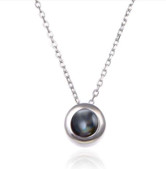 Round Shaped Custom Pet Projection Necklace - The Pet Pillow