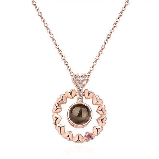 Multiple Hearts Custom Pet Projection Necklace - The Pet Pillow