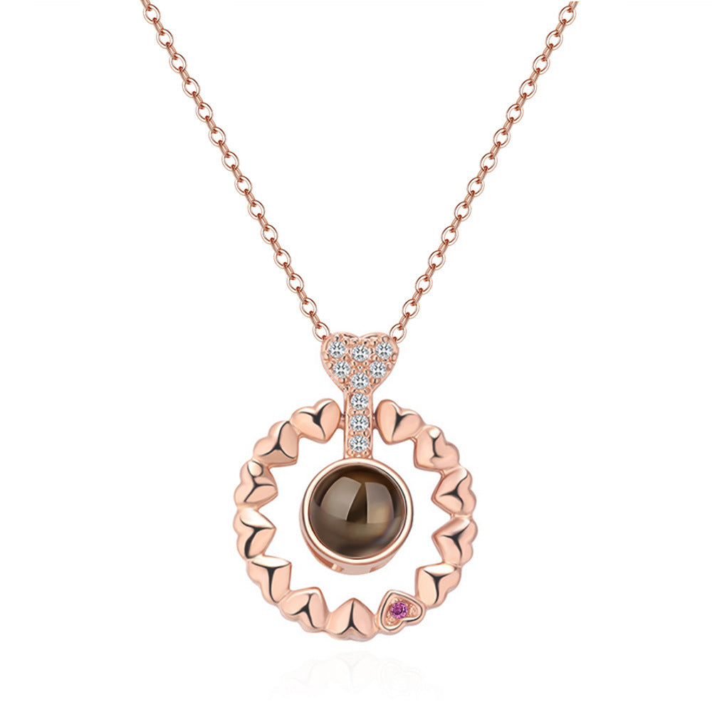 Multiple Hearts Custom Pet Projection Necklace - The Pet Pillow