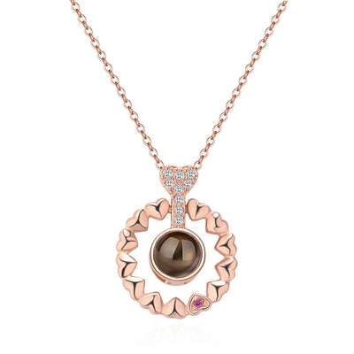 Multiple Hearts Custom Pet Projection Necklace - The Pet Pillow