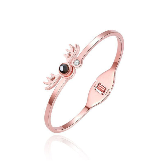 Adjustable Antler Shape Custom Pet Projection Bracelet - The Pet Pillow
