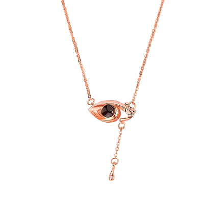 Eye Shaped Custom Pet Projection Necklace - The Pet Pillow