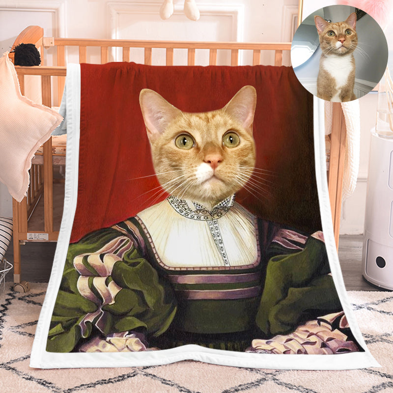 The Lady - Custom Pet Renaissance Blanket - The Pet Pillow