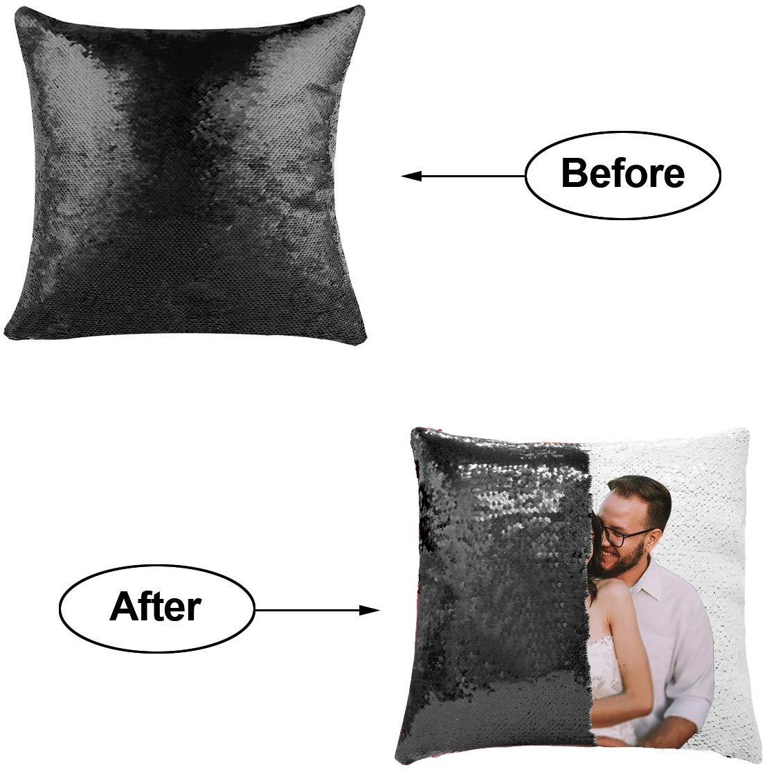 Personalized Custom Photo Sequin Pillow-Home Decor Personalized Gifts - The Pet Pillow