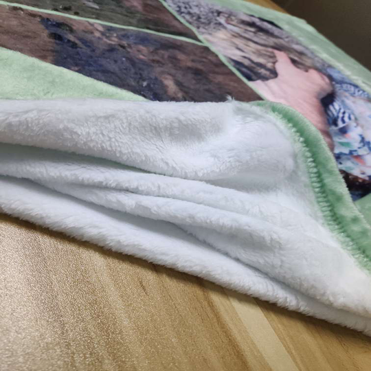 Custom Pet Photo Collage Editable Color Fleece Blanket with 4 Pet Photos - The Pet Pillow