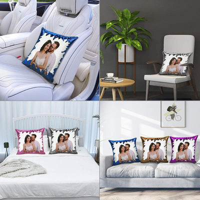 Personalized Custom Photo Sequin Pillow-Home Decor Personalized Gifts - The Pet Pillow