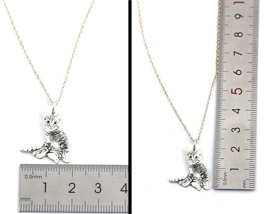Personalized Engraved Photo and Name Dog Sliver Necklace - The Pet Pillow