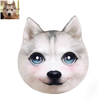 Custom Pet Sketch Portrait Face Head Shaped Pillow, 100% Hand Drawing from Your Pet Picture - The Pet Pillow