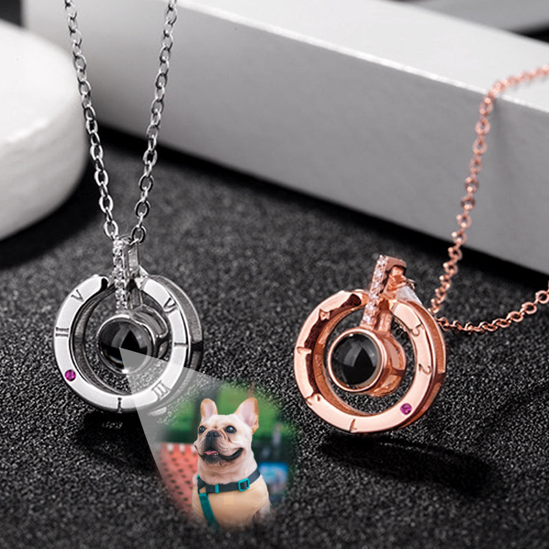 Custom Ring Style Pet Projection Necklace - The Pet Pillow