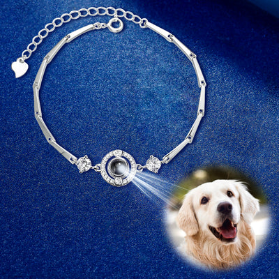 Custom Pet Photo Ring Style Projection Bracelet - The Pet Pillow