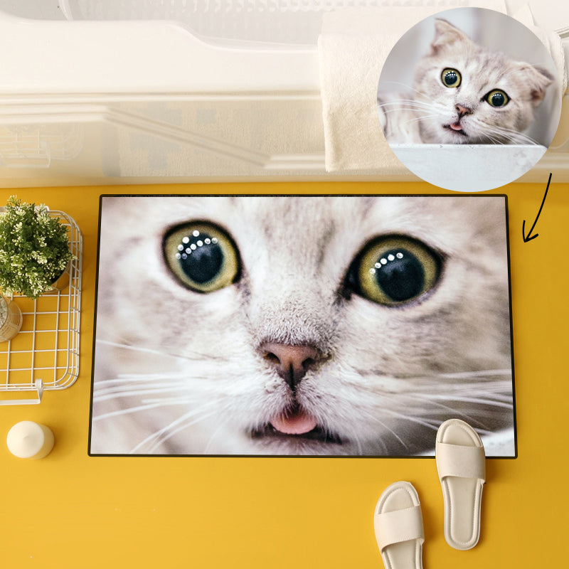 Custom Pet Face Close-up Photo Doormat - The Pet Pillow