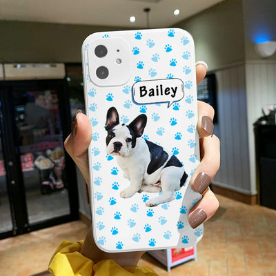 Custom Pet Paw Print and Photo Phone Case - The Pet Pillow