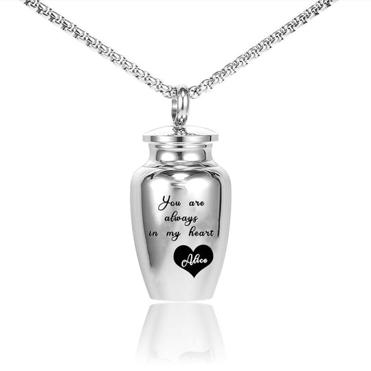 Custom Pet Ash Necklace - Jar Shape - The Pet Pillow