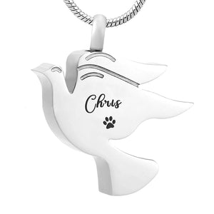 Custom Pet Name Ash Memorial Necklace - The Pet Pillow